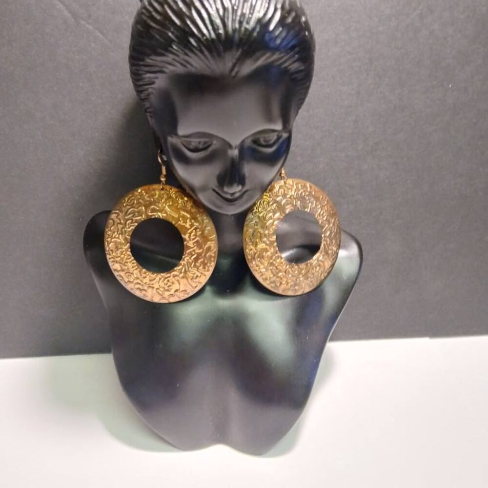 Afrocentric Earring / Handmade Earring / Bronze Color Earring / Metal Earring